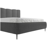 MID.YOU OBLAZINJENA POSTELJA 140 cm x 200 cm , les, tekstil, leseni material antracit | Shoptok.si