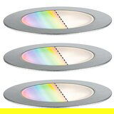 PAULMANN Plug & Shine Set ugradbenih podnih svjetiljki Floor (Ø x V: 7 x 3 cm, 3 Kom., RGBW) | shoptok.hr