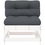  Srednja sofa od masivne borovine s jastucima bijela | Eponuda.com