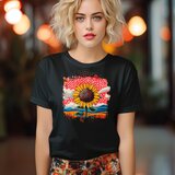 CAMISETA Majica sa štampanim printom Cam 950, Ženska, Crna Cene
