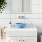 The Living Store Kupaonski umivaonik od keramike svjetloplavi okrugli Cijene