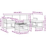 Set vanjskih sofa 6 kom. Prirodna i krem | shoptok.hr