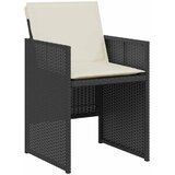  3-dijelni bistro set s jastucima crni od poliratana | shoptok.hr