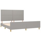 Okvir za krevet s uzglavljem svjetlosivi 180x200 cm od tkanine | shoptok.hr