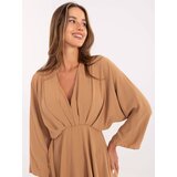 Italy Moda Dress-DHJ-SK-11981B.19-dark beige | Shoptok.si