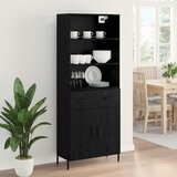  Highboard Crni hrast 69,5 x 34 x 180 cm Konstruirano drvo | shoptok.hr