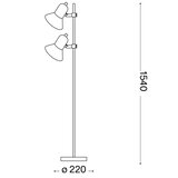 Ideal lux - podna lampa 2xE27/60W/230V sjajni hrom | Eponuda.com