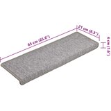  Prostirke za stepenice 15 kom 65x21x4 cm svijetlo sive pravokutne rubove | Eponuda.ba