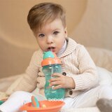 Baboo Cup with Silicone Straw boca sa slamkom Green, 9m+ 360 ml | shoptok.hr