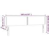  Uzglavlja 2 kom crna 80x5x78/88 cm od tkanine | shoptok.hr