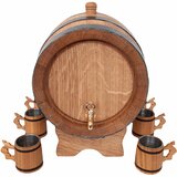  Hrastova bačva 5L + 6 čaša | shoptok.hr