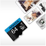 Adata MICRO SD 64GB Premier UHS-I Class 10 / V10 100/25 Mbps AUSDX64GUICL10A1-RA1 | Eponuda.ba