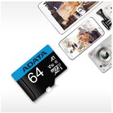 Adata spominska kartica MicroSDXC 64GB + Adapter UHS-I CL10 (100/25) | Shoptok.si