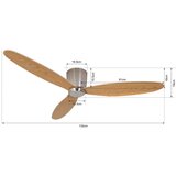  Lucci air 210519 - Plafonski ventilator AIRFUSION RADAR, hrom/drvo + daljinski upravljač | Eponuda.com