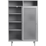 Unique Furniture Sivi metalni ormarić s kliznim vratima 90x140x40 cm Veep – | shoptok.hr