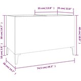 vidaXL Omarica za gramofonske plošče betonsko siva 74,5x38x48 cm les | Shoptok.si