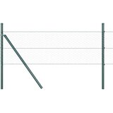 vidaXL Heksagonalna Ograja Zelena 0.4x10 m Jeklo, Ograjni Stebri 7 kosov Zelena Ø32 mm 80 cm Galvanizirano Jeklo | Shoptok.si