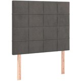  Box spring postelja z vzmetnico LED temno siva 90x190 cm žamet, (20789235) | Shoptok.si
