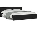  Okvir za krevet s uzglavljem crni 160x200 cm | shoptok.hr