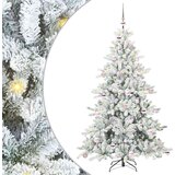 vidaXL Umetno Zložljivo Božično Drevo with LEDs z stojalom 180cm PVC | Shoptok.si