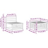  Set vanjskih sofa 4 kom. Prirodna Čvrsto drvo akacije | shoptok.hr