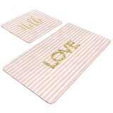 Mila Home Rožnate žametne kopalniške preproge v kompletu 2 ks 60x100 cm Love – Cene