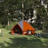  Teepee šator za 4 osobe Siva i narančasta 388 x 320 x 169 cm | shoptok.hr
