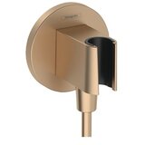 Hansgrohe FixFit S Round Brushed Bronze priključak za crevo ručnog tuša sa držačem ručnog tuša sa nepovratnim ventilom 26888140 | ePonuda.com