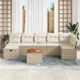  8-dijelni Vrtni Sofa Set s Jastucima Bež Poli Ratan | shoptok.hr