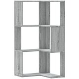 Furnova Kotna knjižna omara 3-nadstropna siva sonoma 50x50x102 cm, (21933107) | Shoptok.si
