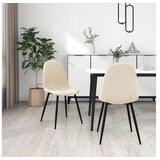 vidaXL Jedilni stoli 2 kosa kremno bel zamet | Shoptok.si