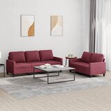  2-dijelni set sofa s jastucima crvena boja vina od tkanine | shoptok.hr