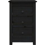  Noćni ormarići 2 kom Crno 40x35x61 5 cm od masivne borovine | shoptok.hr