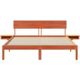  Konstrukcija postelje z vzglavjem Voskast rjav 150 x 200 cm, (5000126632) | Shoptok.si