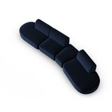 Milo Casa Modra žametna sedežna garnitura desni kot 428 cm Paolo – | Shoptok.si