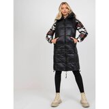 Fashion Hunters Black long down vest with quilting FRESH MADE Cene