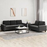  2-dijelni set sofa s jastucima crni od tkanine | shoptok.hr