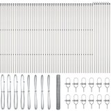 vidaXL šesterokotna ograja 1x100 m pocinkano jeklo, ograjni stebri 13 kosov Ø32 mm 150 cm pocinkano jeklo | Shoptok.si