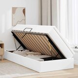  Krevet s madracem i skladištem Bijelo 90 x 190 cm Lažna koža | shoptok.hr