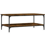 Maison Chic Klubska mizica - kavna mizica - Nizka mizica dimljeni hrast 100x55x40 cm inženirski les, (21753774) Cene