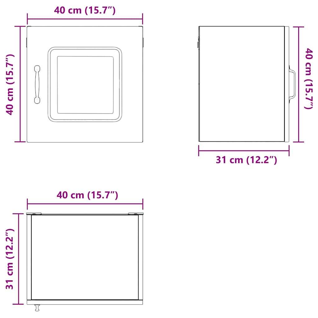  Zidni kuhinjski ormarić s policom Smeđi hrast 40 x 31 x 40 cm | shoptok.hr
