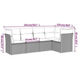  5-dijelni vrtni set sofa s jastucima bež od poliratana | shoptok.hr