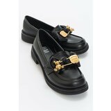 LuviShoes Arden Women's Loafers with Black Skin Cene