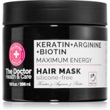 The Doctor Keratin + Arginine + Biotin Maximum Energy keratin maska za lase 295 ml | Shoptok.si