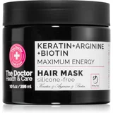 The Doctor Keratin + Arginine + Biotin Maximum Energy keratin maska za lase 295 ml
