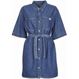 Calvin Klein Jeans Kratke obleke LINEN BOXY BELTED SHIRT DRESS | Shoptok.si