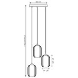  Visilica na sajli VERDI 3xE27/15W/230V Ø 30 cm crna/siva/bela | Eponuda.com