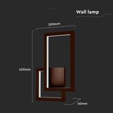  LED zidna svetiljka LED/20W/230V 3000K braon | Eponuda.com