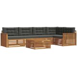  Set vanjskih sofa 6 kom. Prirodna i antracit | shoptok.hr