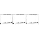  Stalci za gume s 2 razine 3 kom srebrni 110x40x110 cm čelični | Eponuda.ba